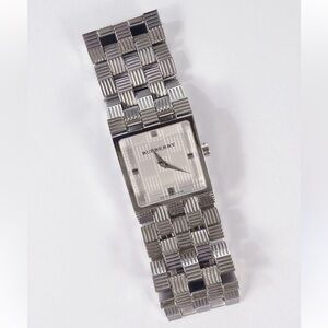 Vintage Burberry Swiss Stainless Steel Square Watch